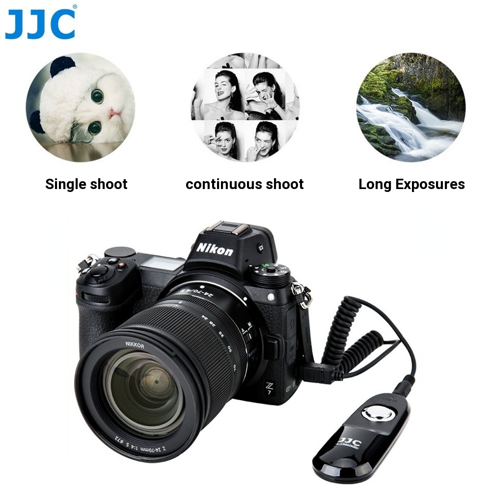 JJC Công tắc từ xa có dây Dây nhả màn trập điều khiển từ xa cho Canon EOS R10 R8 R7 R6 Mark II RP Ra R M5 M6 60D 60Da 70D 77D 80D 90D 200D II 600D 650D 700D 750D 760D 800D 1000D 1100D 1200D 1300D 1500D 3000 G1X MarK II III G5X SX70 HS