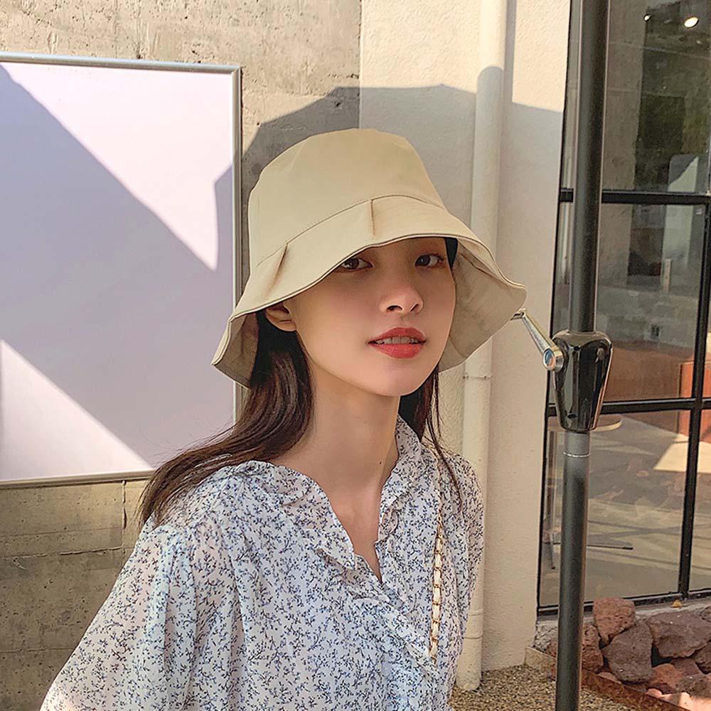 Mũ Vành Cotton Chống Nắng Màu Sắc Kẹo Ngọt Thời Trang Mùa Hè Có Thể Gấp Lại Được Phía Sau 2Life