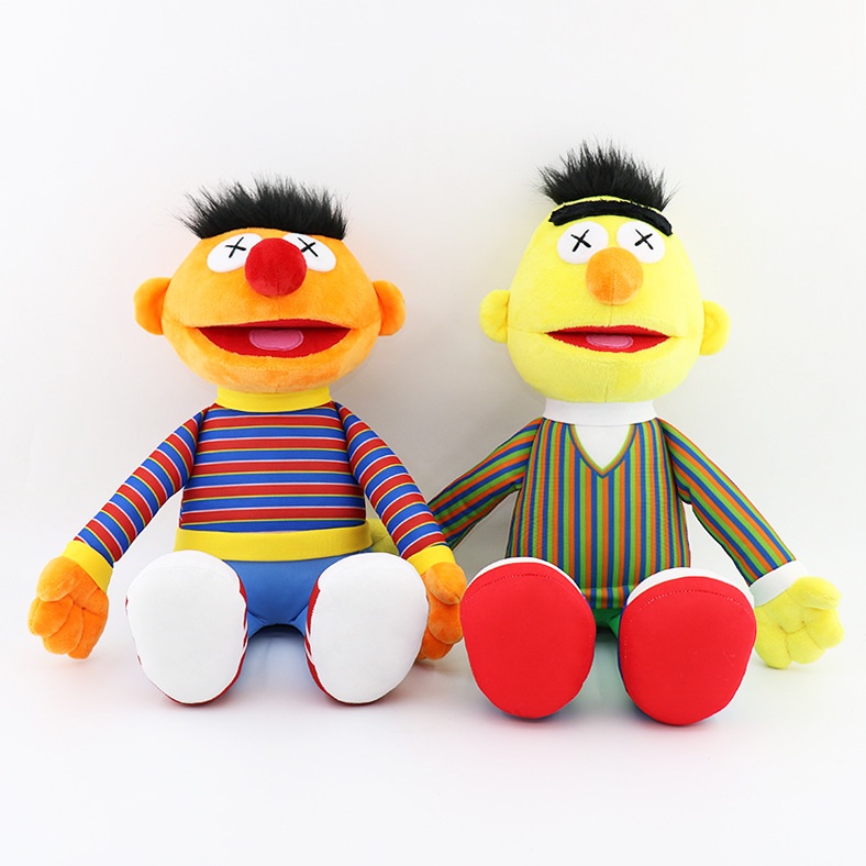 Giá trị tuyệt vời! Hàng Thời Trang Phổ Biến Đồ Chơi Nhồi Bông UNIQLO x KAWS x Sesame Street Thương Hiệu Lớn Elmo Ernie Burt Cookie Monster