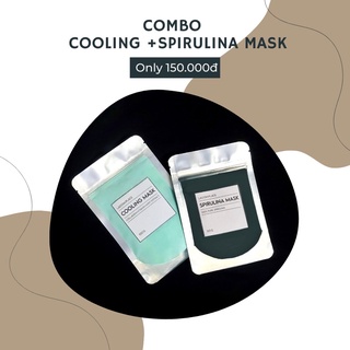 Combo cooling mask & spirulina mask