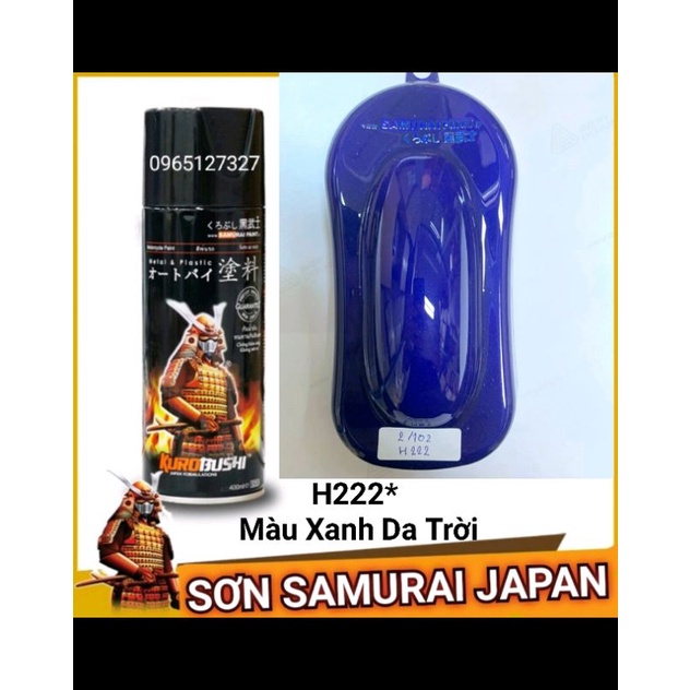 Sơn xịt Samurai Japan Màu Xanh Da Trời. Mã H222*