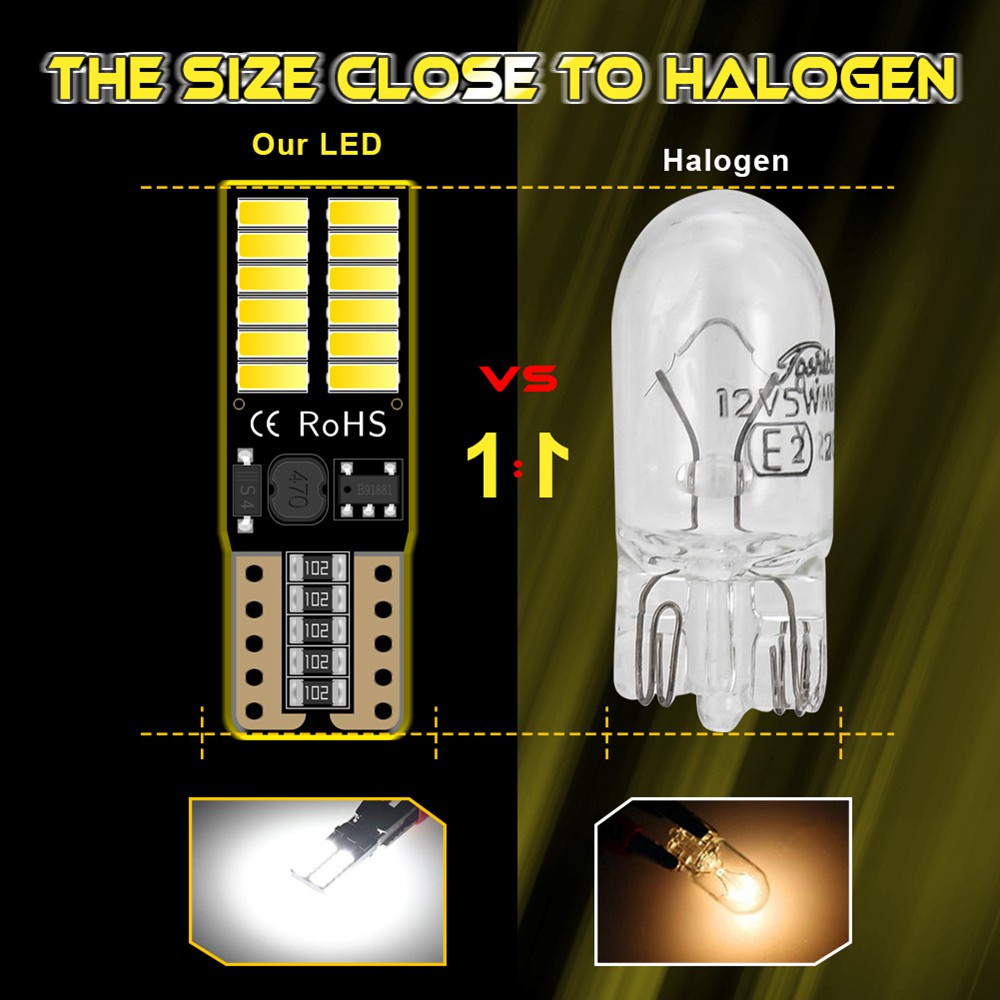 Chip Đèn LED T10 194 W5W 4014 DRL 24-SMD 4014 Chuyên Dụng Cho Xe Hơi