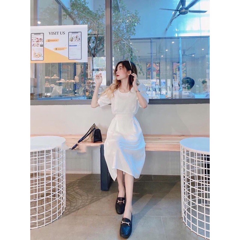 VÁY TRẮNG DÁNG DÀI VINTAGE SIÊU PHẨM SỐNG ẢO⚡️👉Ở ĐÂU RẺ HƠN-SHOPEE HOÀN TIỀN👈⚡️ĐẦM CHỤP HÌNH ĐI DU LỊCH HOT NHẤT 2021 | BigBuy360 - bigbuy360.vn