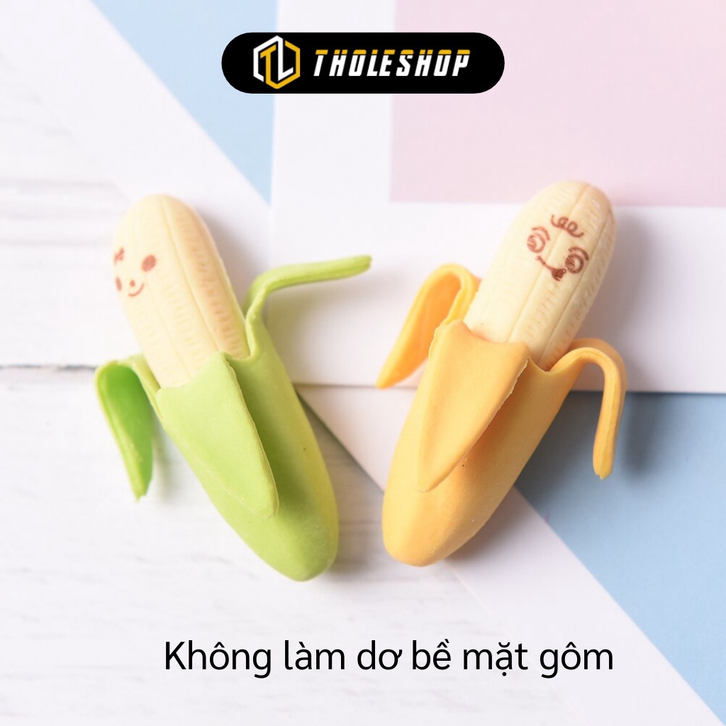 Cục Tẩy GIGAHOME Combo 2 Cục Gôm Hình Chuối Mini Họa Tiết Đáng Yêu Cho Bé Học Tập 9117