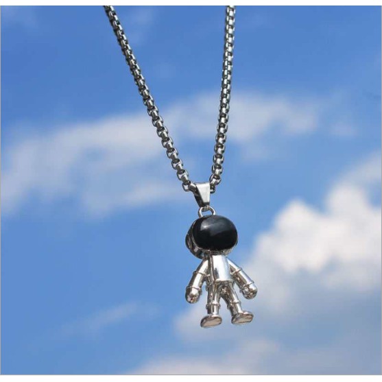 Vòng Cổ Phi Hành Gia ULA Shop Unisex Astronaut Necklace New Sweater Chain phong cách Hip Hop Hàn Quốc