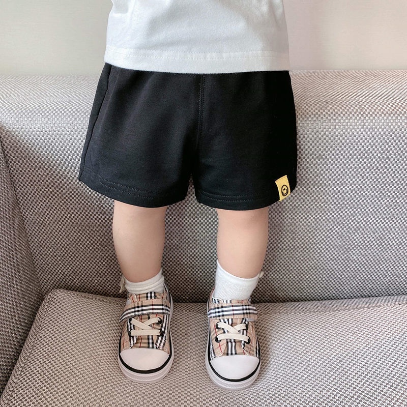 Quần đùi vải cotton mỏng phong cách thể thao mùa hè cho bé trai 1-3 tuổi