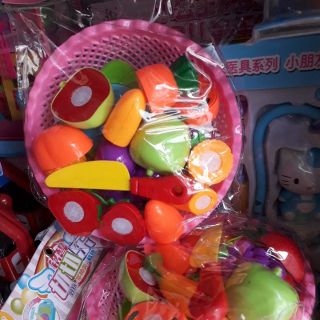 Bộ đồ chơi rổ cắt quả loại to.