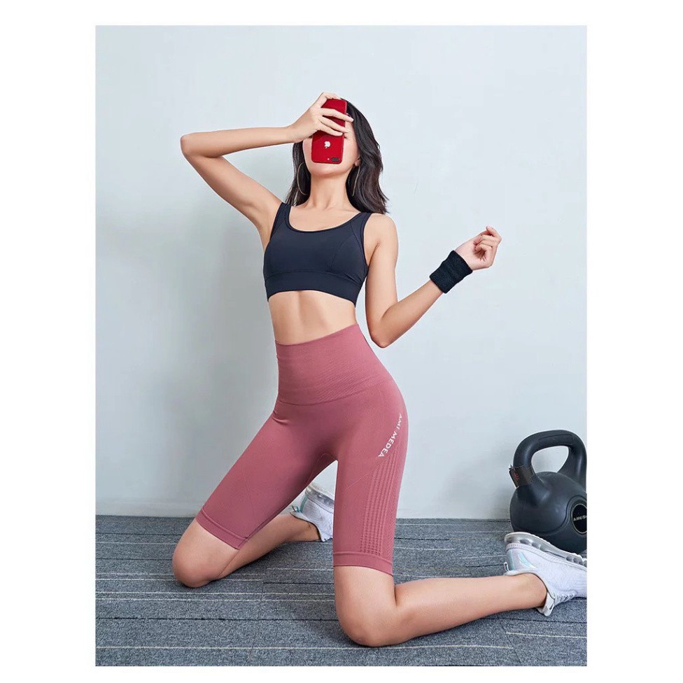 Quần lửng AmiMedea  tập gym cạp cao, Thiết kế hiện đại nâng mông ! (QT9)