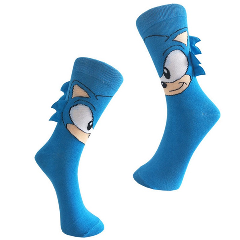 Vớ Cotton Cổ Ngắn In Hình Nhím Sonic Dễ Thương Phong Cách Harajuku Cho Nam Và Nữ