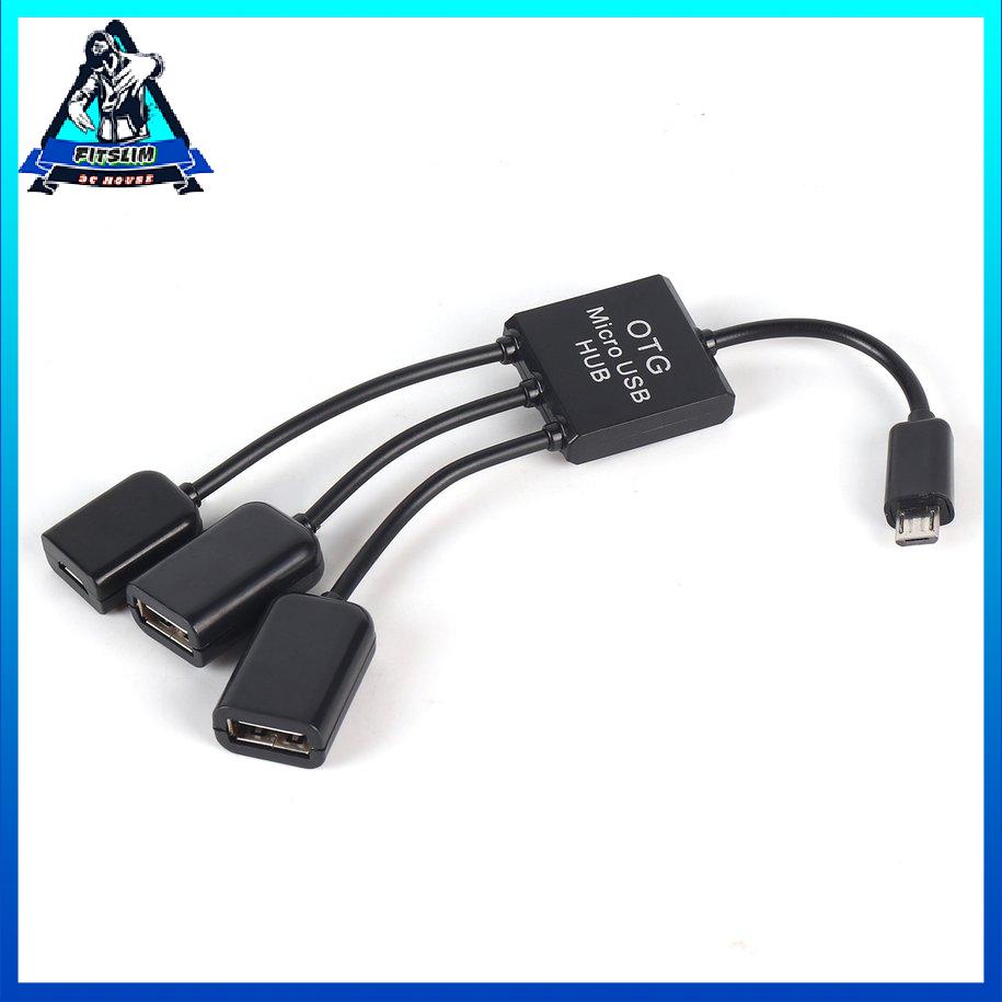 Bộ chia cổng kết nối OTG Micro USB Bộ chia dây cáp sạc dây dữ liệu [8/3]