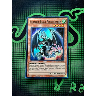 [ Đỗ Lạc Shop ] Thẻ Bài Mint90 Yugioh Monster Heraldic Beast Amphisbaena - WSUP-EN003 - Super Rare