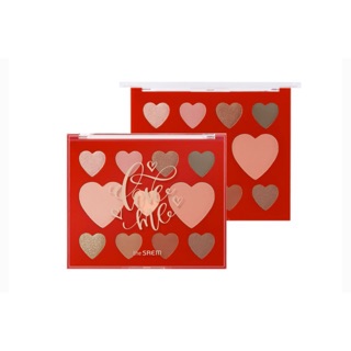 Bảng Phấn Mắt Và Má Hồng 11 Màu Đa Năng Siêu Mịn The Saem Love Me Multi Palette (Bảng Đỏ)