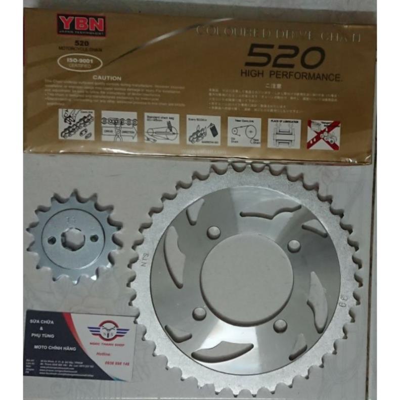 Bán nhông xích đĩa, nhông sên đĩa chuẩn 520 cho GZ150 GZ150A GZ150-A NTS