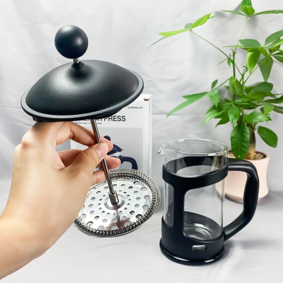 Bình pha cà phê Pháp Lock&amp;Lock French Press bình pha trà dung tích 800ml LLG018- Chính hãng bảo hành 12 tháng