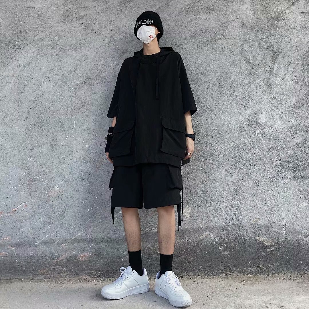 Set Quần Short Và Áo Hoodie Phong Cách Hàn Quốc Cho Nam | BigBuy360 - bigbuy360.vn