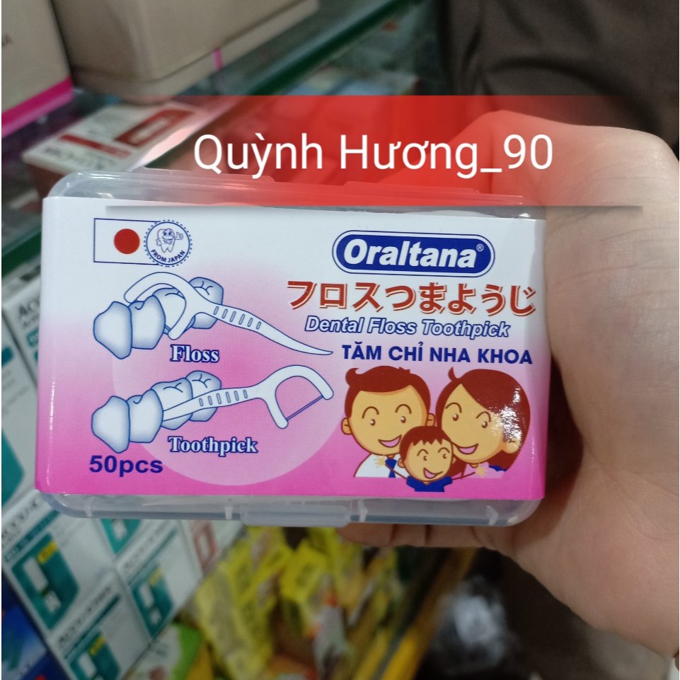 Tăm chỉ nha khoa ORALTANA hộp 50 chiếc