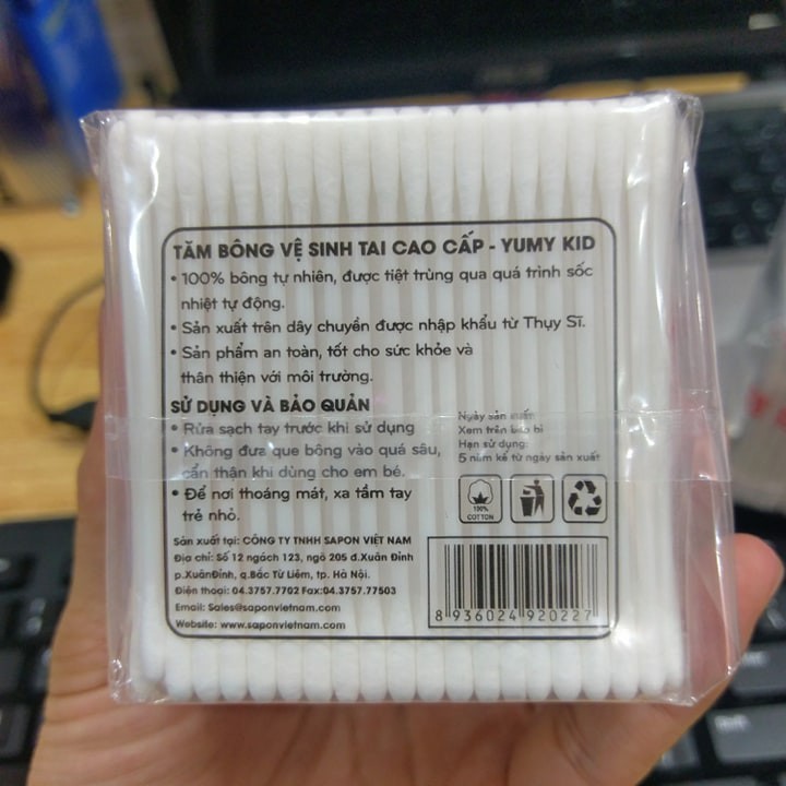 Combo 3 bịch tăm bông vệ sinh cao cấp Yumy