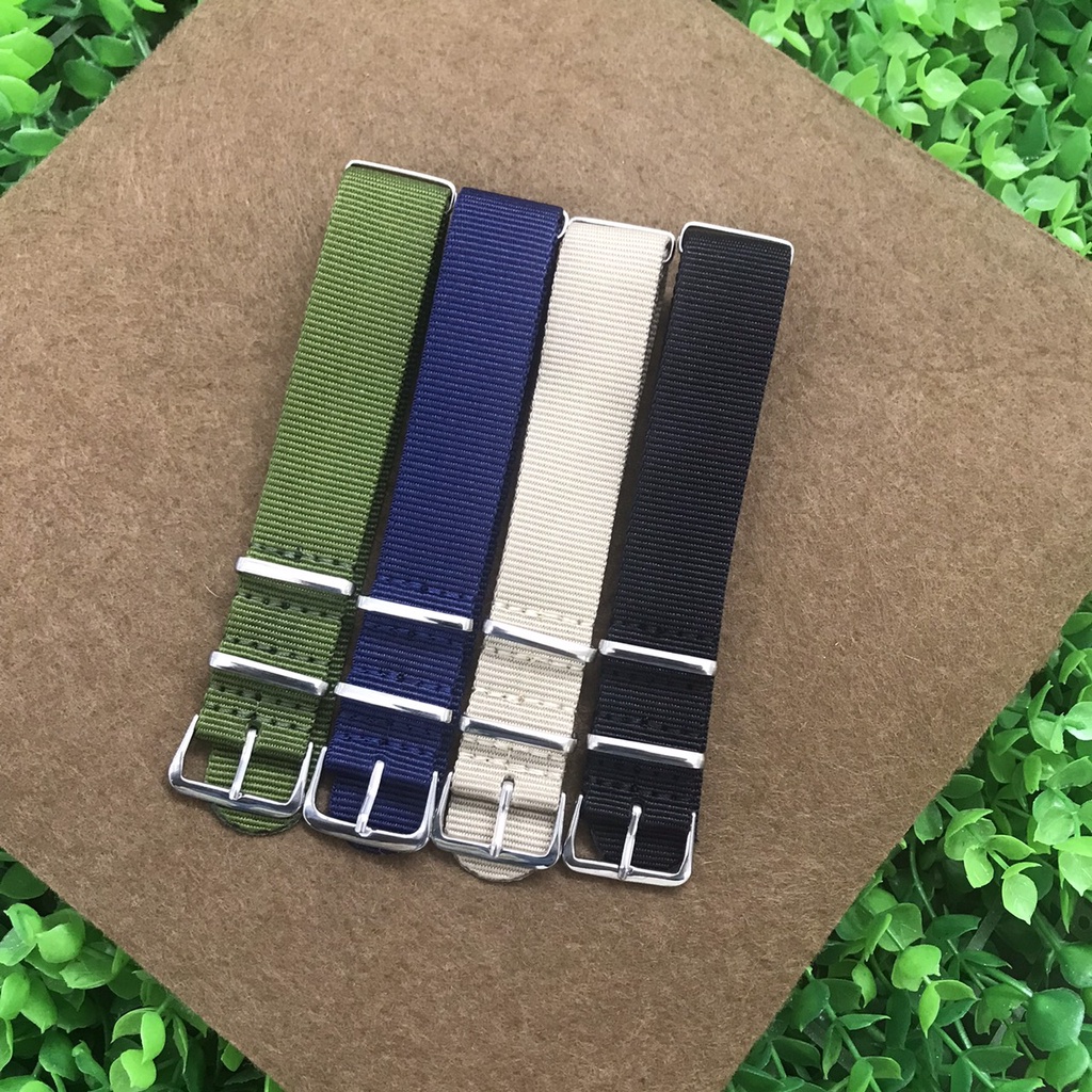 [SIZE 18,20,22mm] Dây Đồng Hồ Vải Dù Zulu Nato, dây vải nato siêu thoải mái nhiều màu