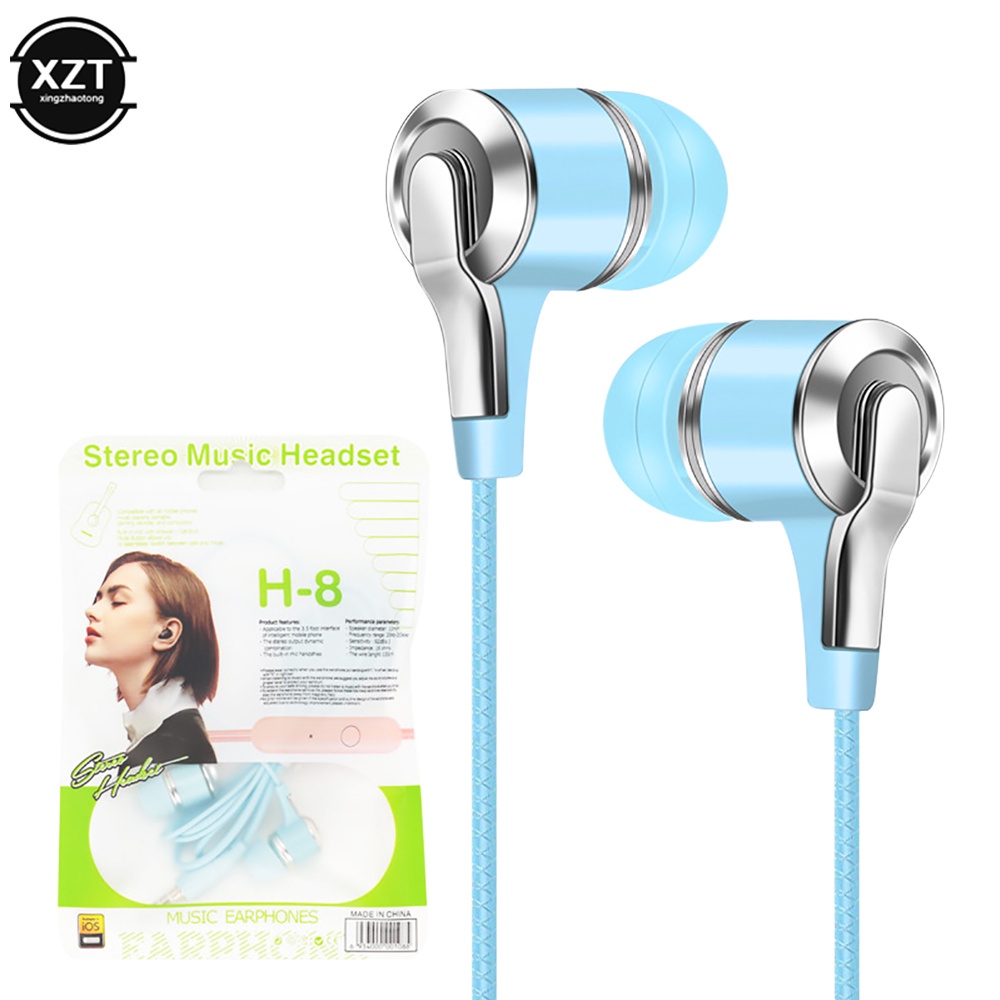 Tai Nghe Thể Thao Nhét Tai Có Dây 3.5mm Dài 1.2m Bằng Kim Loại Chuyên Dụng Cho Huawei Xiaomi