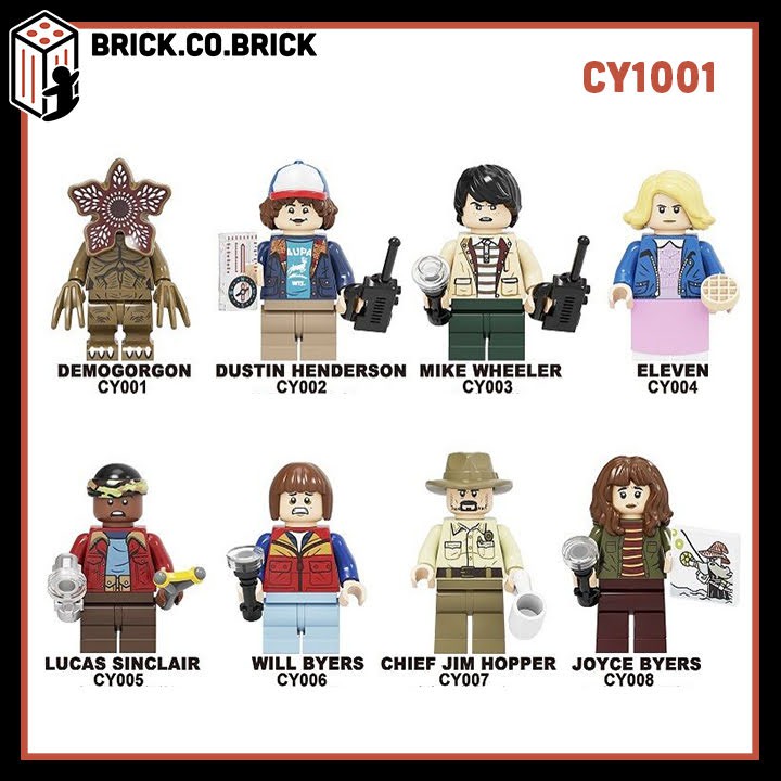 CY1001 - Đồ chơi lắp ráp minifigure nhân vật non lego cậu bé mất tích stranger things - Mô hình sáng tạo cho bé