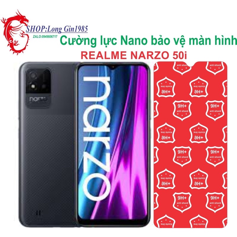 Realme NARZO 50i Cường lực Nano chống va đập chống trầy xước tốt