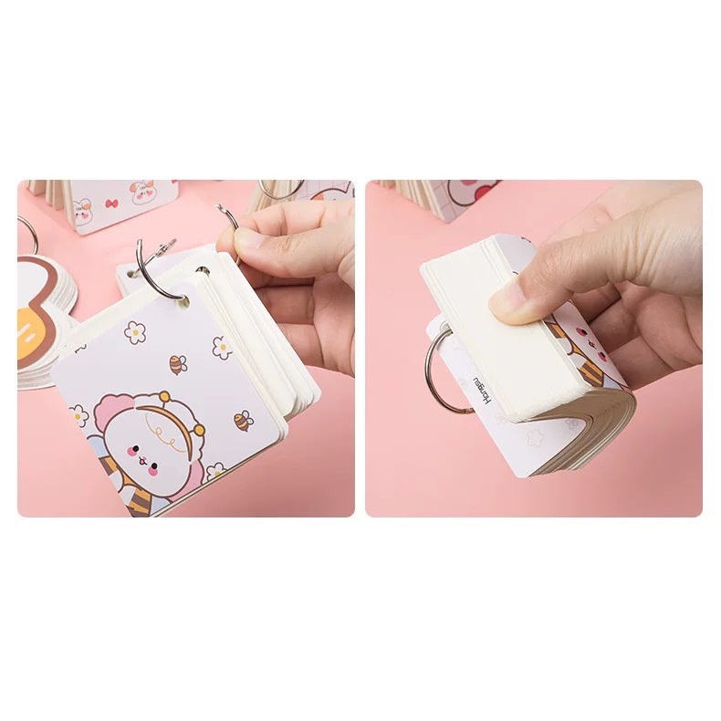 [Có sẵn] FLASHCARD VUÔNG MẪU MÃ DỄ THƯƠNG DÙNG ĐỂ GHI CHÚ HAY HỌC TỪ VỰNG ĐỀU RẤT TIỆN LỢI, PHÙ HỢP CHO MỌI LỨA TUỔI