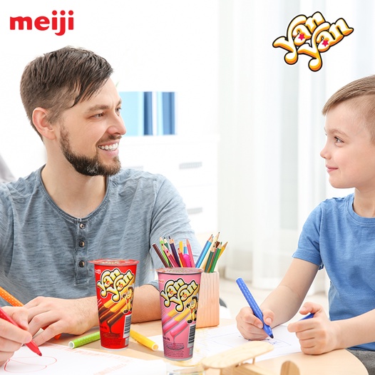 Lốc 10 Ly Bánh Yan Yan Meiji Chấm Kem Sale sale