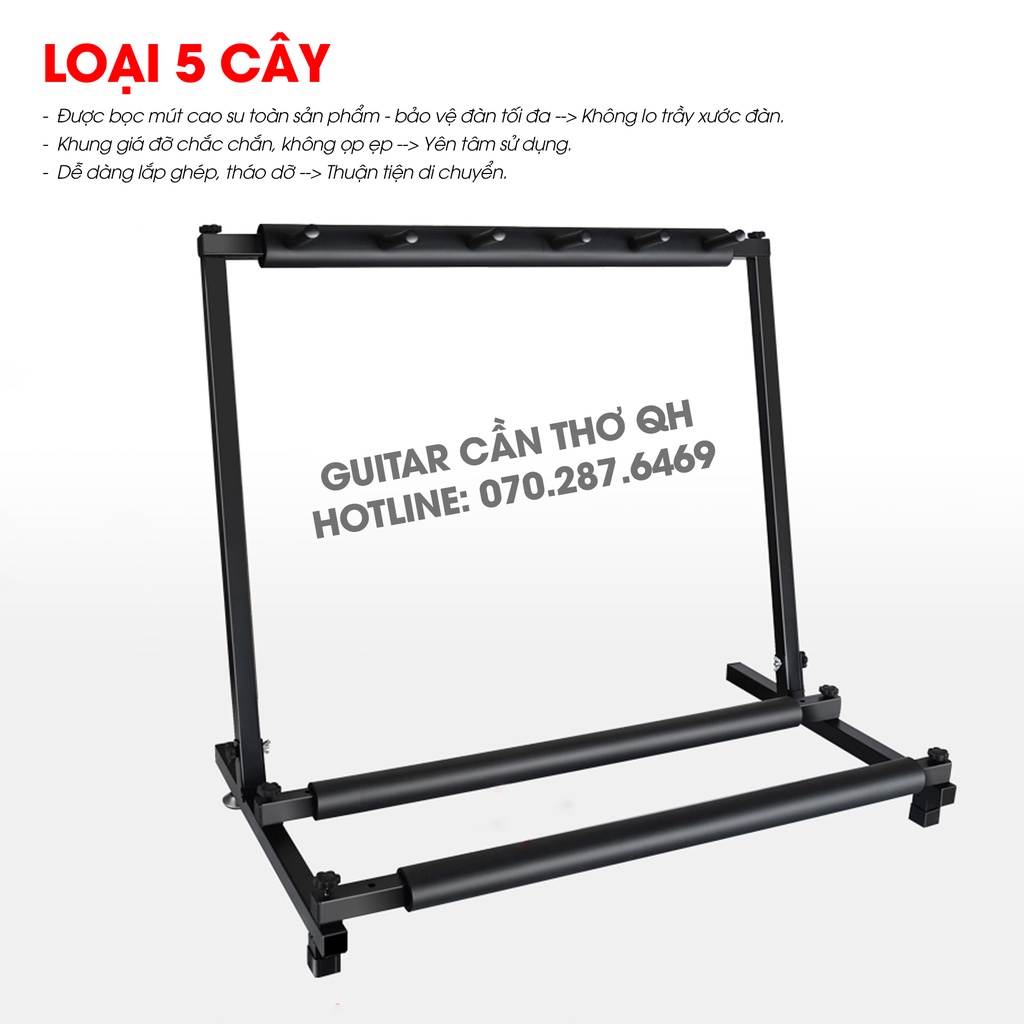 Chân để đàn Guitar - Giá để đàn Guitar nhiều cây (3,5,7,9 cây)