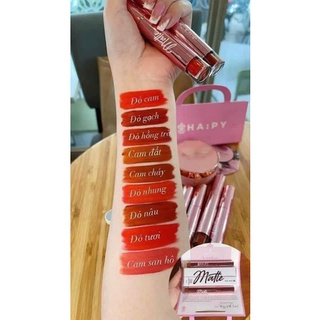 (MUA 1 TẶNG 1) Son kem Ha:py Matte đủ màu combo 2 thỏi handmade