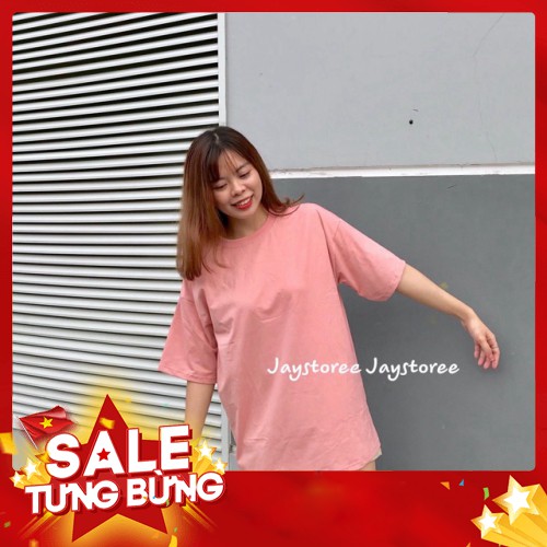 Áo thun trơn oversize HỒNG/TAN/NÂU ❤️/Nam nữ unisex/FREESHIP 50K - Hàng nhập khẩu