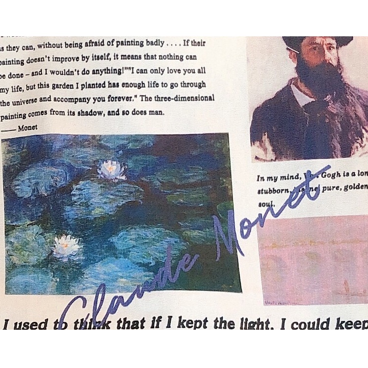 Túi vải Tote in hình phong cách đơn giản cho nữ