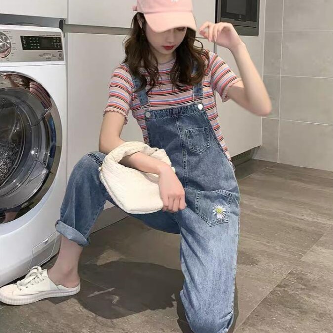 NEW Quần Yếm Jeans Phong Cách Ulzzang Hàn Quốc Cho Nữ