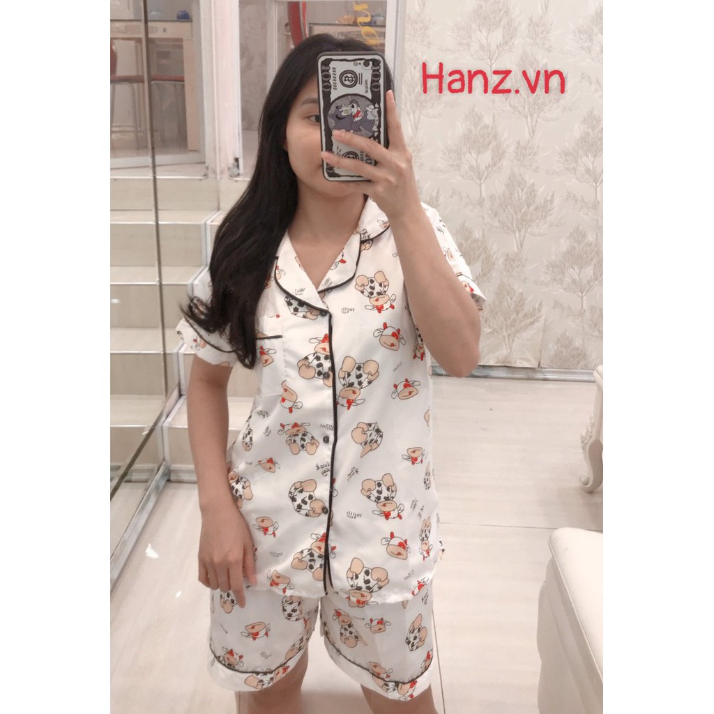 Bộ đồ ngủ nữ pijama bò sữa cộc đùi bộ mặc nhà chất kate thái thoải mái dễ thương giá rẻ H5 | BigBuy360 - bigbuy360.vn
