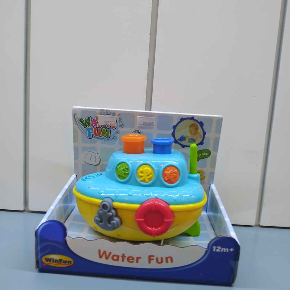 FREE SHIP !!! Đồ chơi tắm cho bé - Tàu thủy phun nước có đèn nhạc Winfun 7106