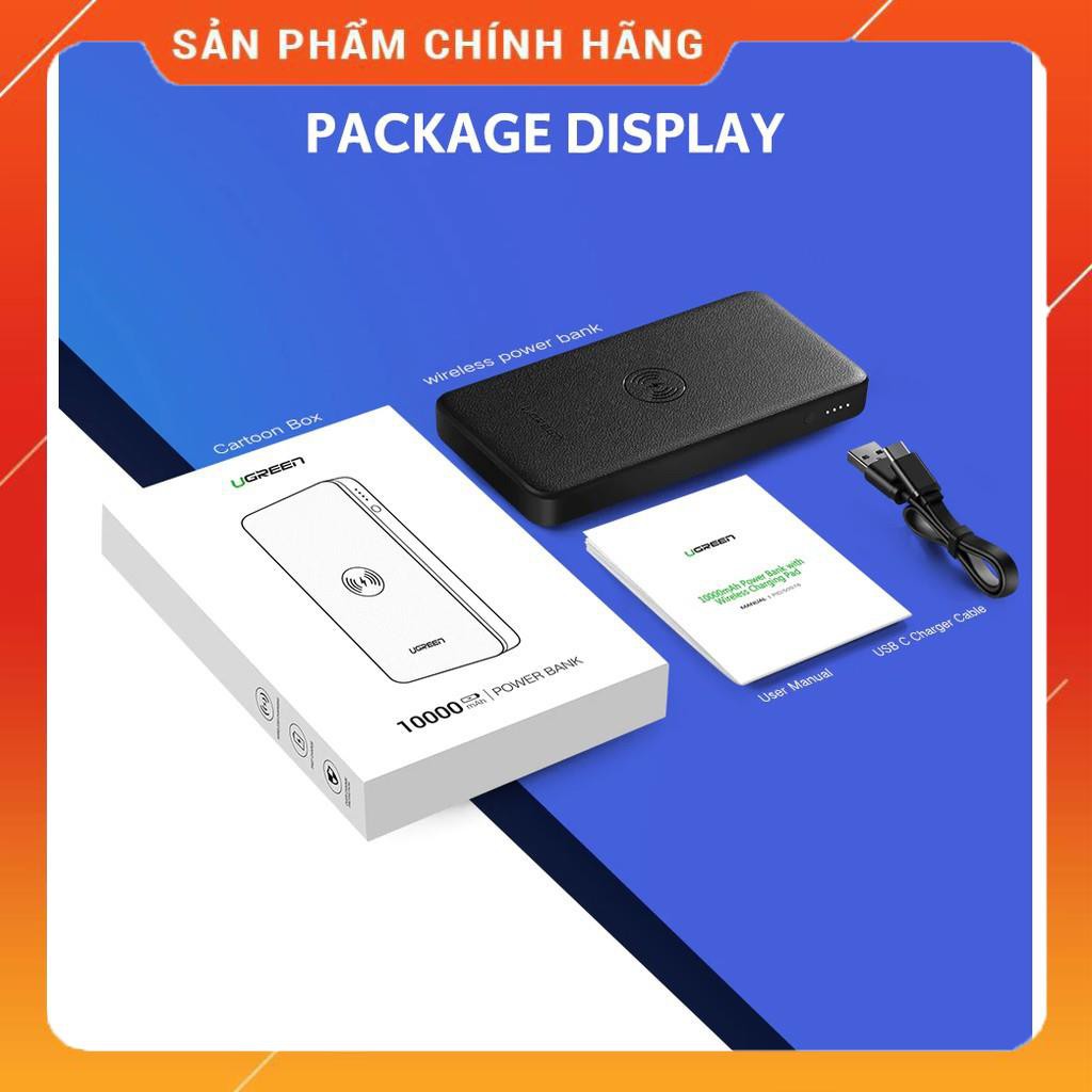 Sạc dự phòng không dây UGREEN Qi 10000mAh 50578 dailyphukien