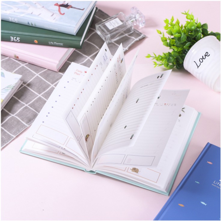 Sổ tay kế hoạch dày dặn, giấy đẹp - Sổ tay planner 365 ngày sử dụng tiện lợi, mẫu mã đa dạng, có thể làm quà tặng