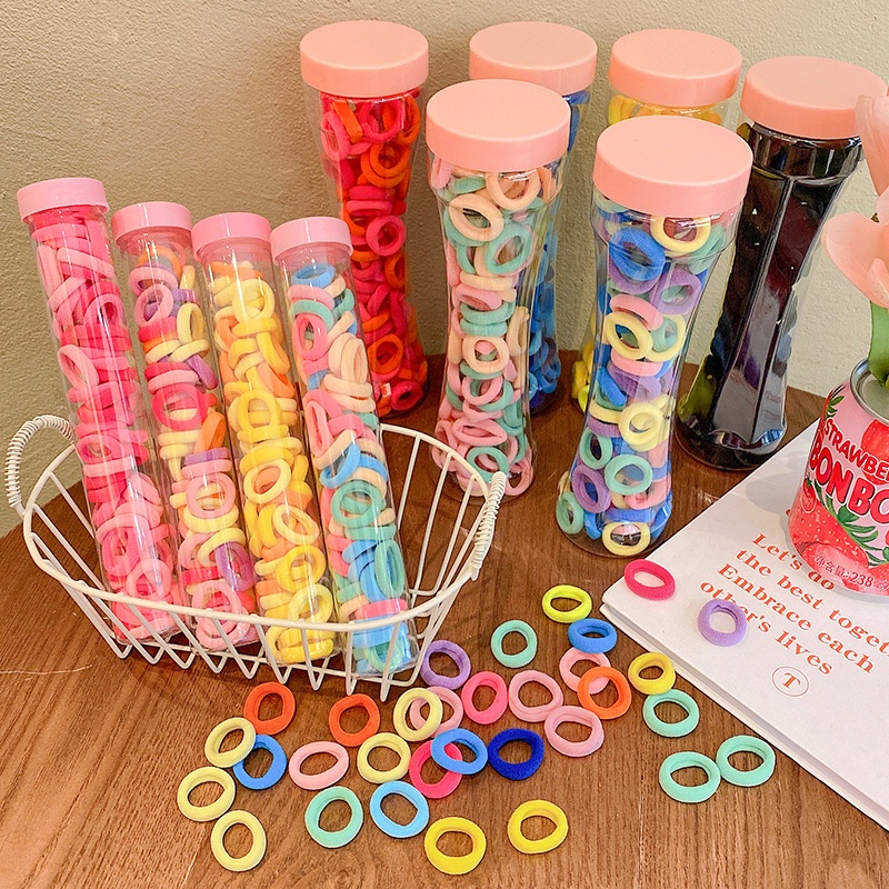 Set 350 Dây Cột Tóc Co Giãn Phong Cách Hàn Quốc Mới Cho Bé Gái