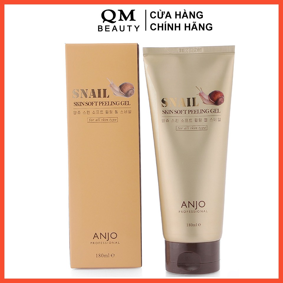 Tẩy tế bào chết Anjo Snail Skin Soft Peeling Gel 180ml chiết xuất ốc sên - QM Beauty