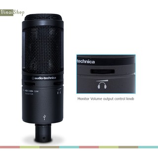 Micro Condenser USB cho Streamer Audio Technica AT2020USB+