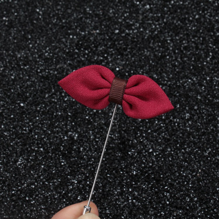 Ghim nơ cài áo nam chất vải dầy dặn GC87