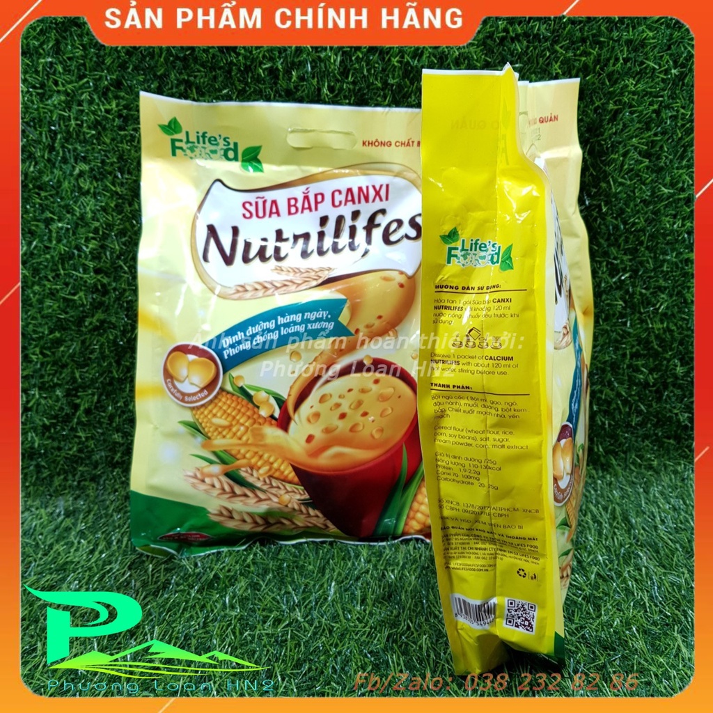 Sữa bắp Canxi Nutrilifes Life's Food Dinh dưỡng hàng ngày, phòng chống loãng xương phù hợp cho mọi lứa tuổi túi 500g