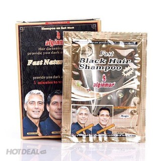 Dầu gội nhuộm đen tóc tự nhiên Yicaotien_Hộp 10 gói