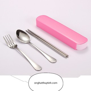 Bộ muỗng nĩa đũa size vừa inox 304