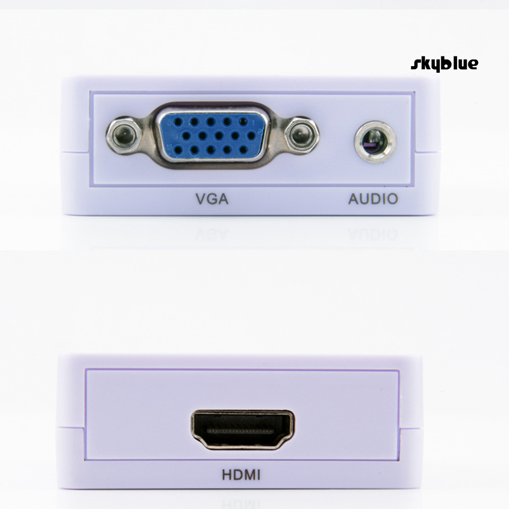 [SK]Mini HW2109 HDMI-compatible to VGA Converter Adapter Transverter with USB Charge Cable