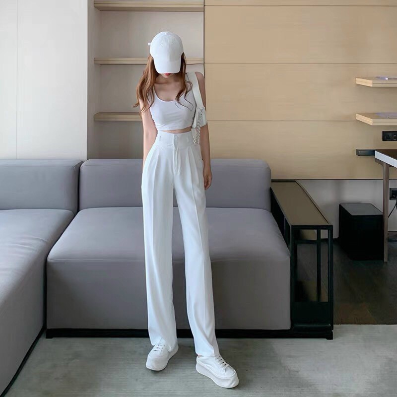 [Quần Ống Rộng Lưng Cao 2 Khuy-Dáng Dài 100cm], Culottes nữ Cạp Cao 7cm-Vải Cao Cấp Loại 1. [SALE SỐC 3/3] M38.