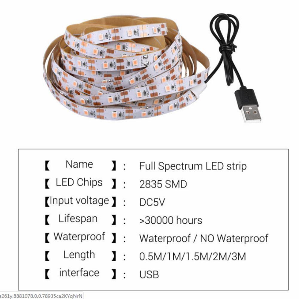 BORAG Dây Đèn LED Kích Thích Tăng Trưởng Thực Vật 0.5m 1m 1.5m 2m 3m 2835
