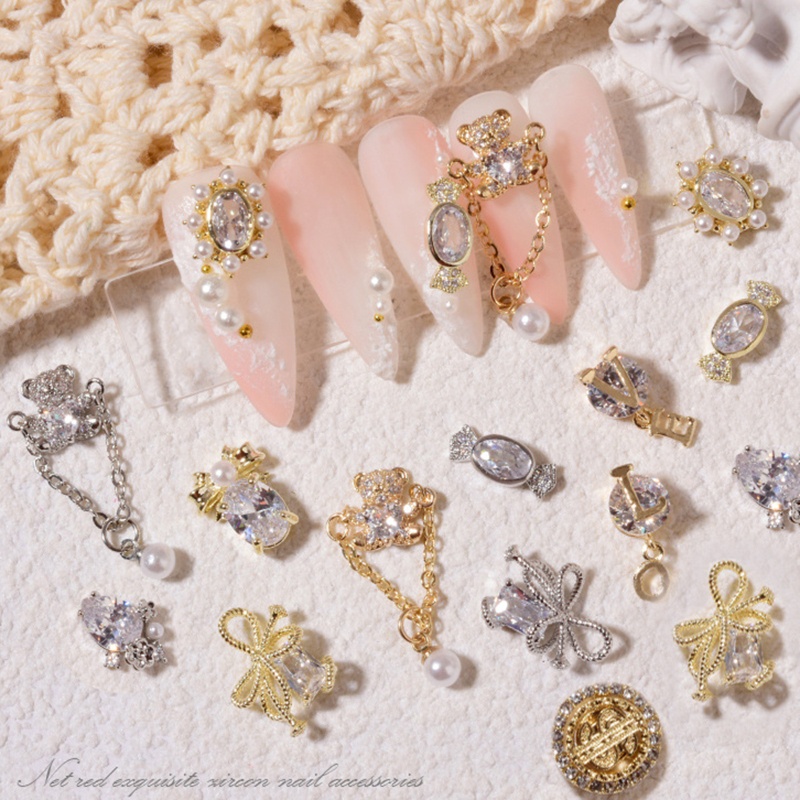 Phụ Kiện Hoa 3D Trang Trí Móng Tay Xinh Xắn