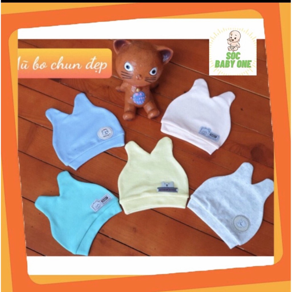 Combo 2 Mũ Cotton chun Đẹp Cho Bé Trai, Bé Gái