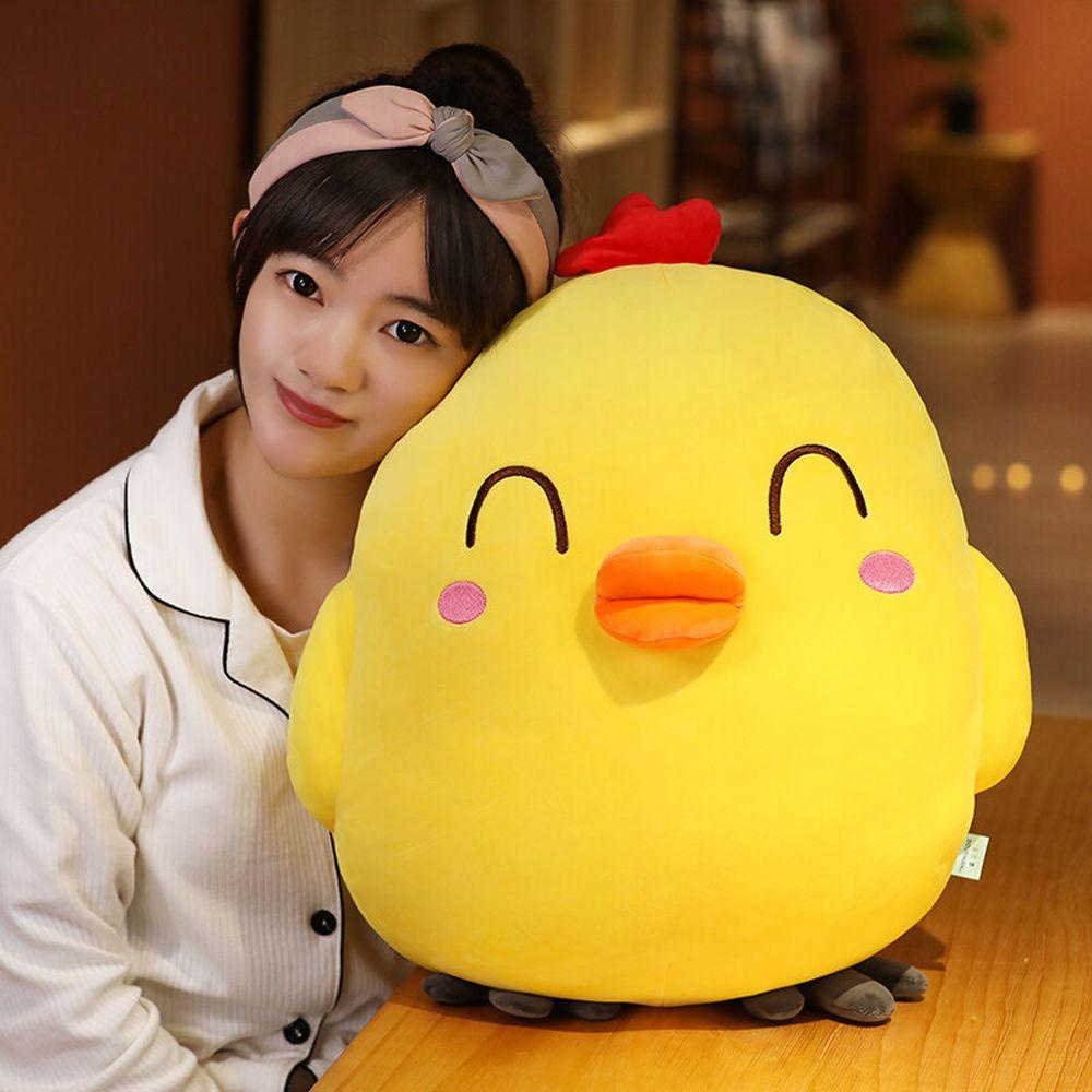 Đồ Chơi Nhồi Bông Hình Chú Gà Vàng Nhỏ Nhắn Mềm Mại Trang Trí Phòng Ngủ