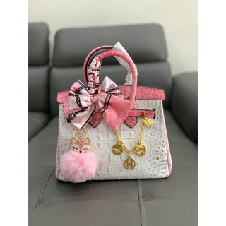  M3001 Túi HM cá sấu bạch tạng size 20 25 hàng SUP chuẩn đep Tặng kèm khăn quấn  Ảnh thật shop  